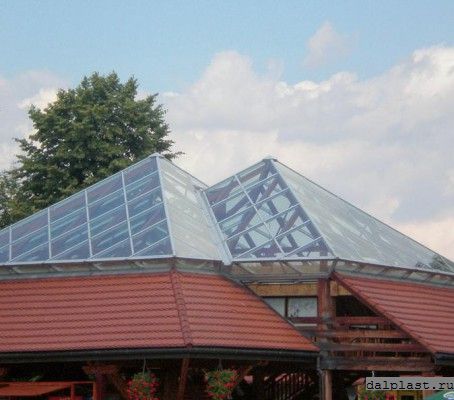 Крыша из сотового поликарбоната